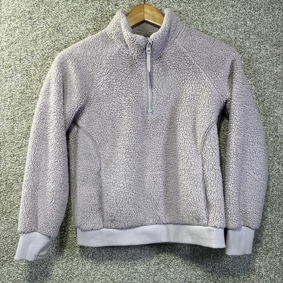 Athleta Girl Other - Athleta Girl Sweatshirt Girls L 12 Purple So Snug Sherpa 1/2 Zip Fleece Pullover